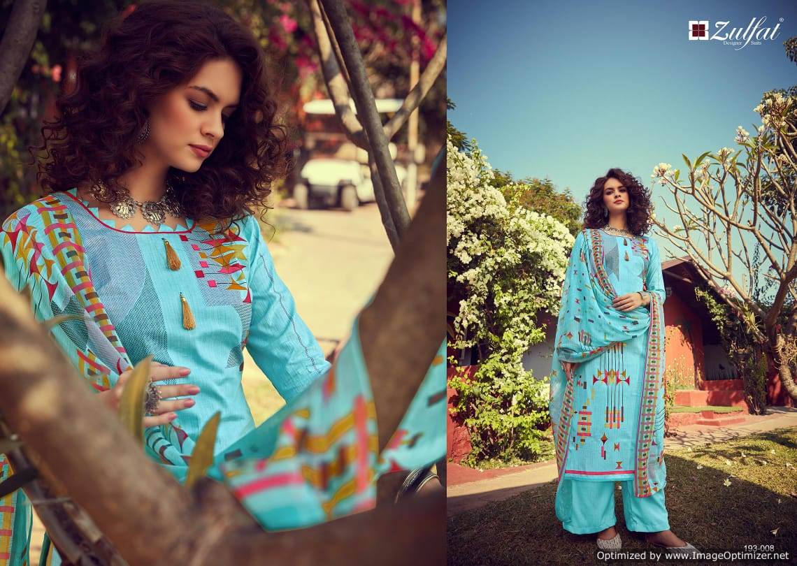 Zulfat Presents Gulmohar 3 Collection Of Pure Cotton Digital Printed Designer Dress Materials