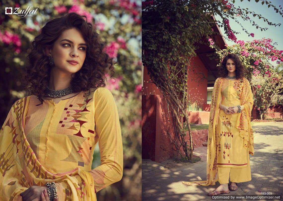 Zulfat Presents Gulmohar 3 Collection Of Pure Cotton Digital Printed Designer Dress Materials