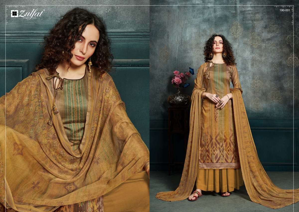 Zulfat Presents Hotstar Summer Collection 4 Printed Pure Jam Cotton Dress Materials