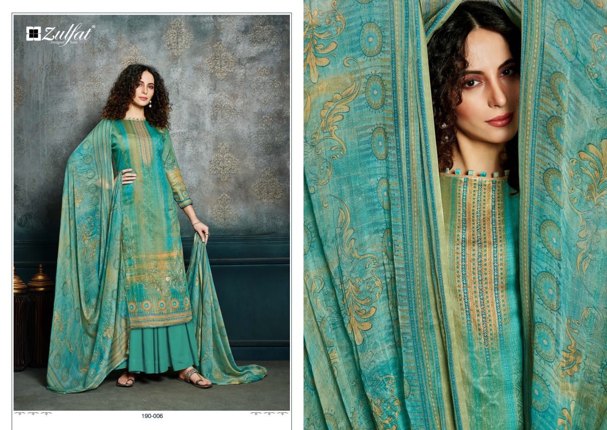 Zulfat Presents Hotstar Summer Collection 4 Printed Pure Jam Cotton Dress Materials
