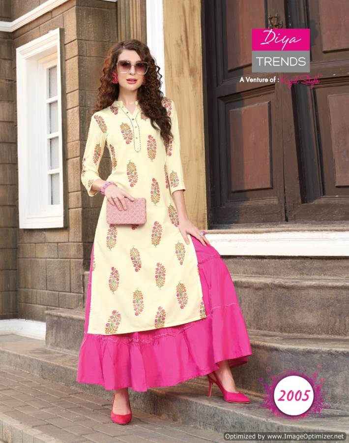 Diya Presents Fashion Angel 2 Collection Of Modern Kurti With Bottom