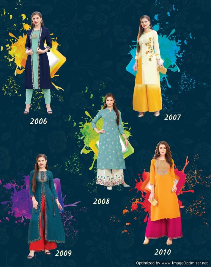 Diya Presents Fashion Angel 2 Collection Of Modern Kurti With Bottom