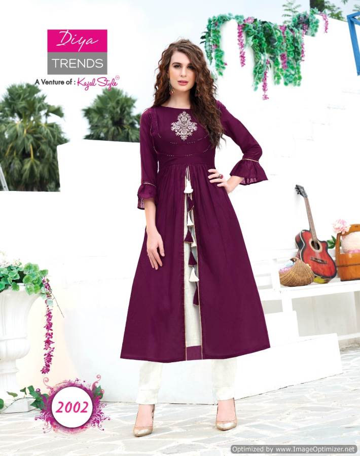 Diya Presents Fashion Angel 2 Collection Of Modern Kurti With Bottom
