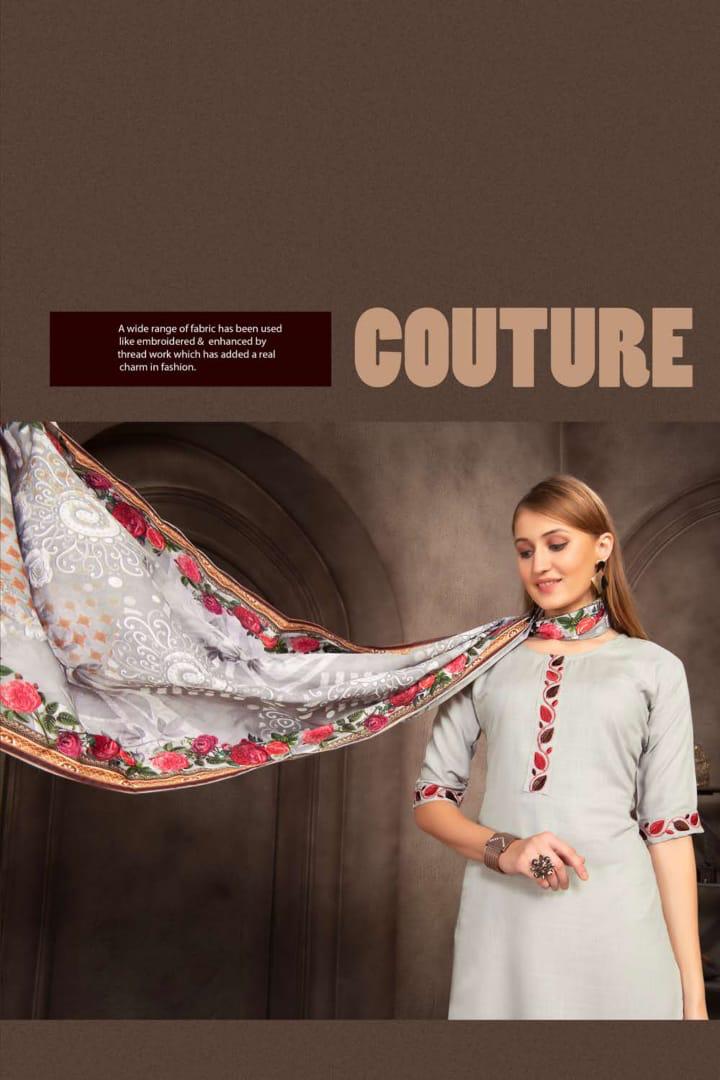 Ft Presents Springg Collection Of Heavy Rayon Slub Kurti With Dupatta