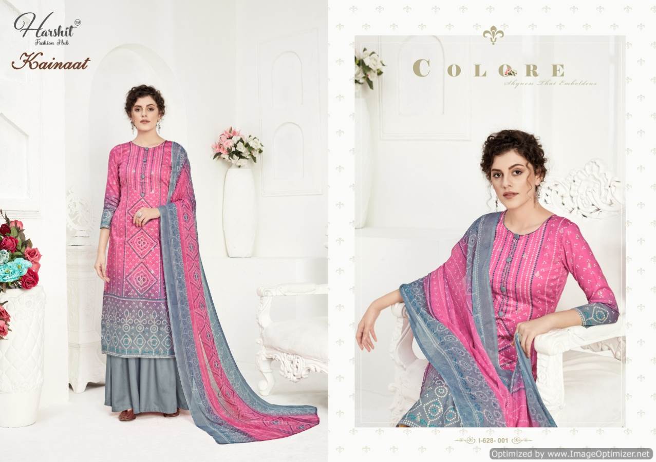 Harshit Presents Kainaat Collection Of Jam Cotton Bandhni Digital Printed Dress Materials