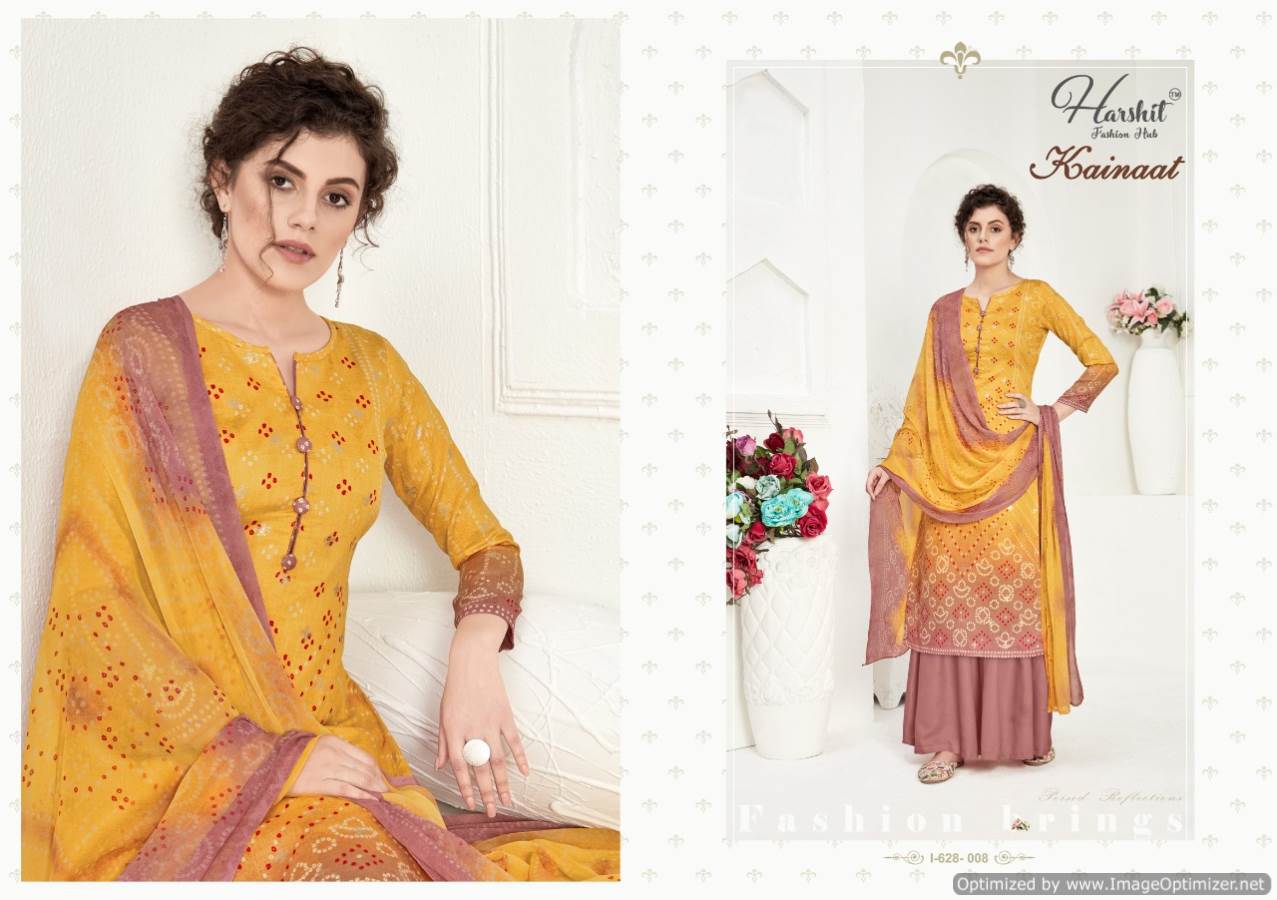Harshit Presents Kainaat Collection Of Jam Cotton Bandhni Digital Printed Dress Materials