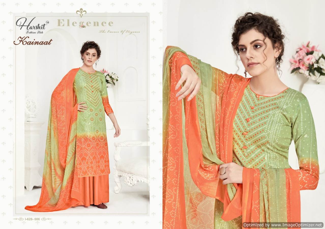 Harshit Presents Kainaat Collection Of Jam Cotton Bandhni Digital Printed Dress Materials
