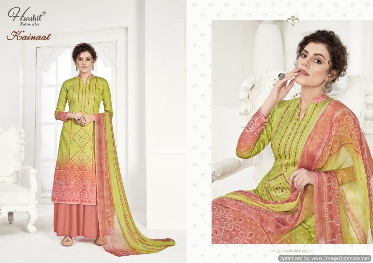 Harshit Presents Kainaat Collection Of Jam Cotton Bandhni Digital Printed Dress Materials