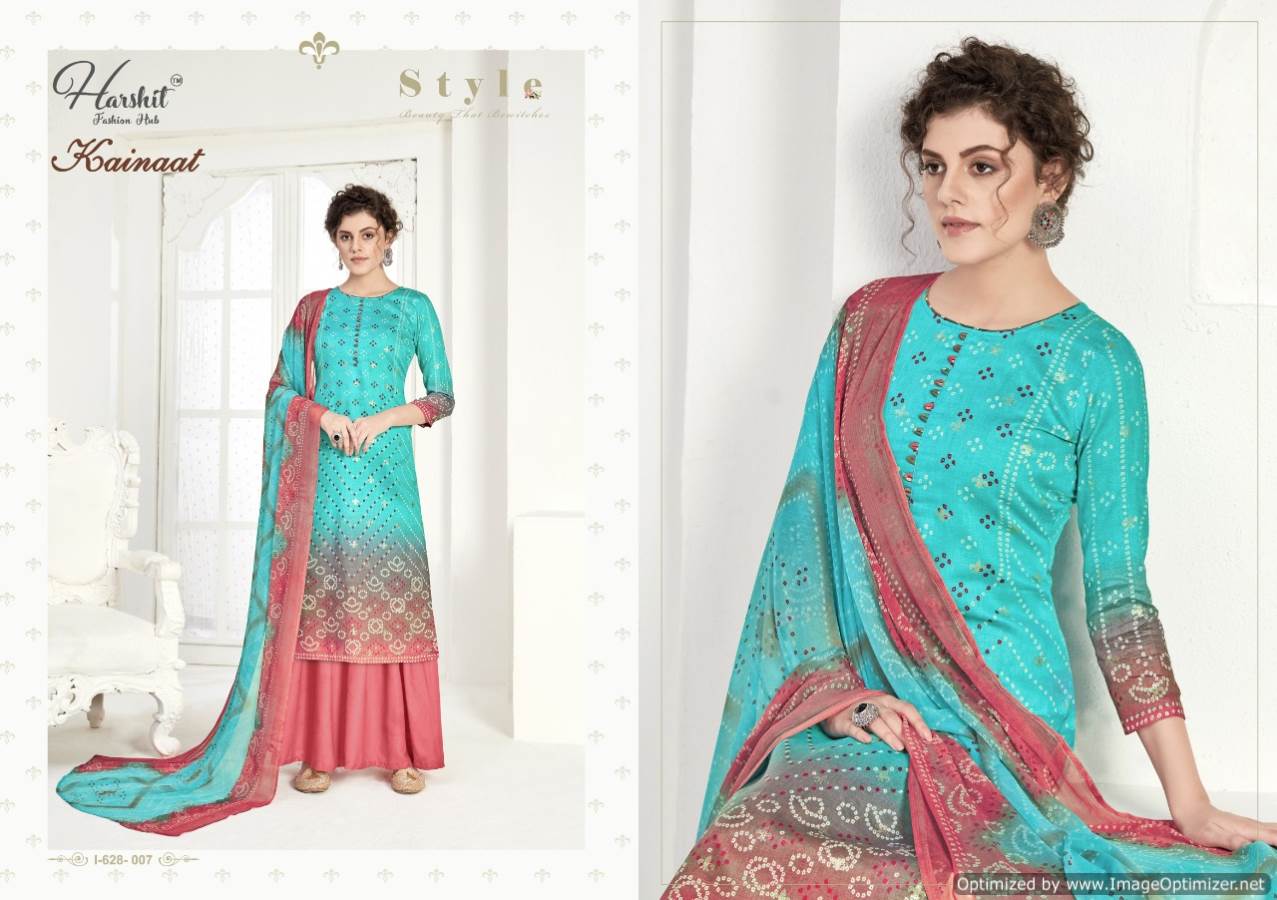 Harshit Presents Kainaat Collection Of Jam Cotton Bandhni Digital Printed Dress Materials