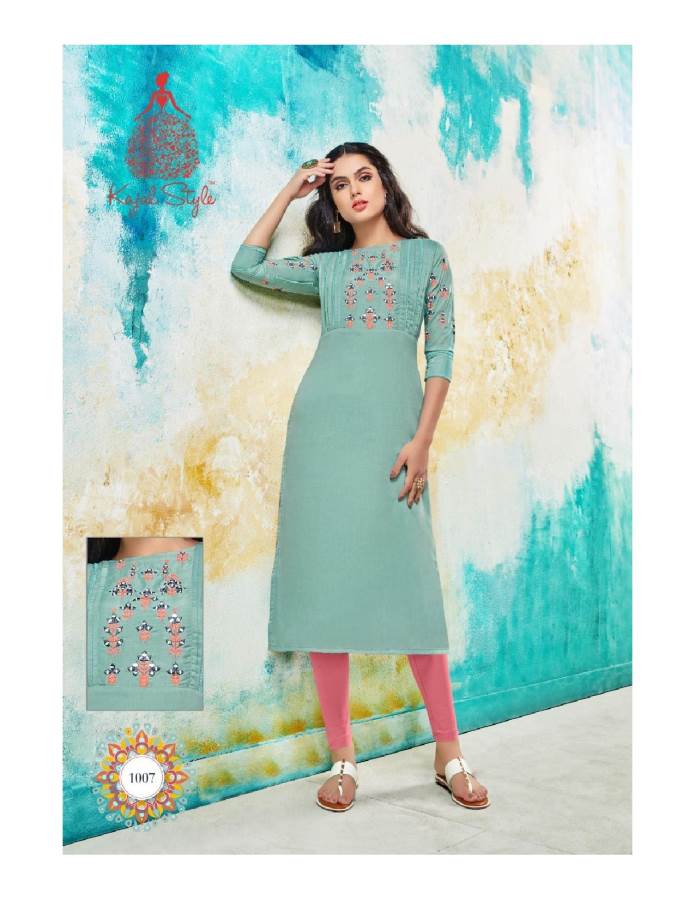 Kajal Style Presents Fashion Saga 1 Collection Of Muslin Classy Handwork Stylish Kurtis