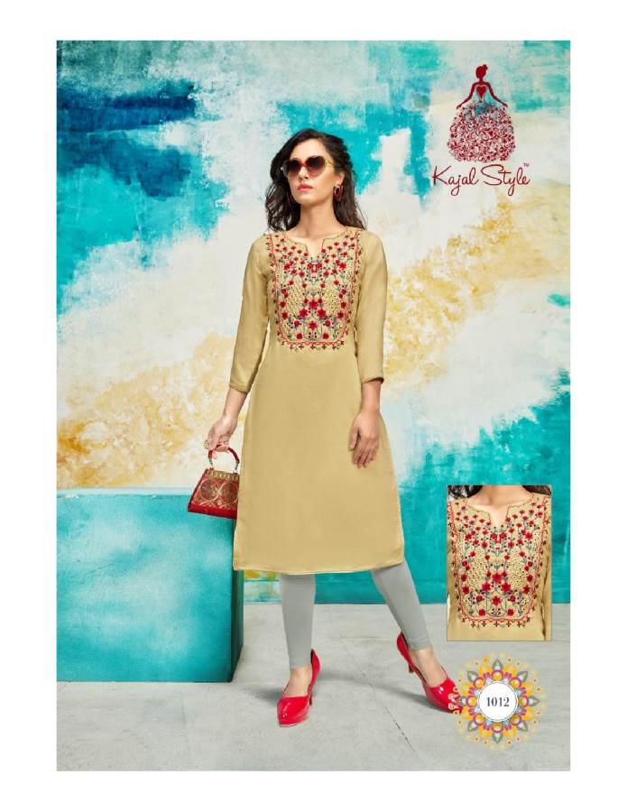 Kajal Style Presents Fashion Saga 1 Collection Of Muslin Classy Handwork Stylish Kurtis
