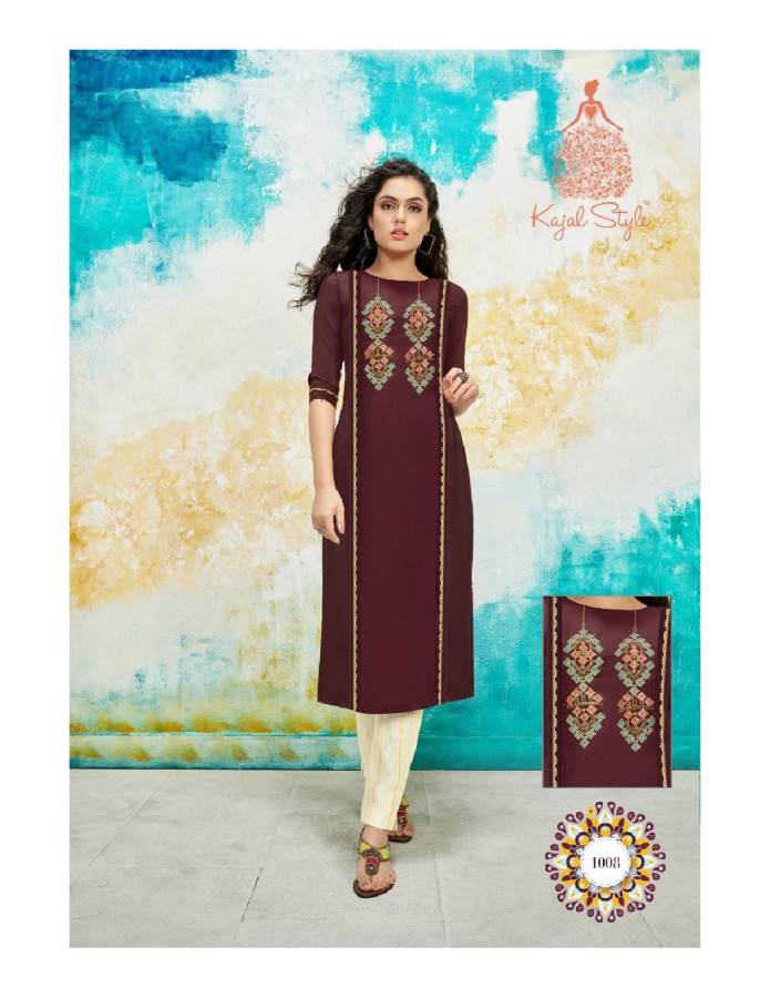 Kajal Style Presents Fashion Saga 1 Collection Of Muslin Classy Handwork Stylish Kurtis