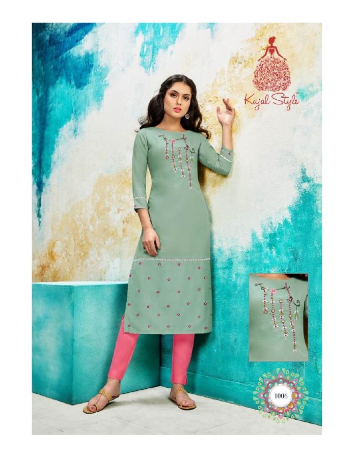 Kajal Style Presents Fashion Saga 1 Collection Of Muslin Classy Handwork Stylish Kurtis