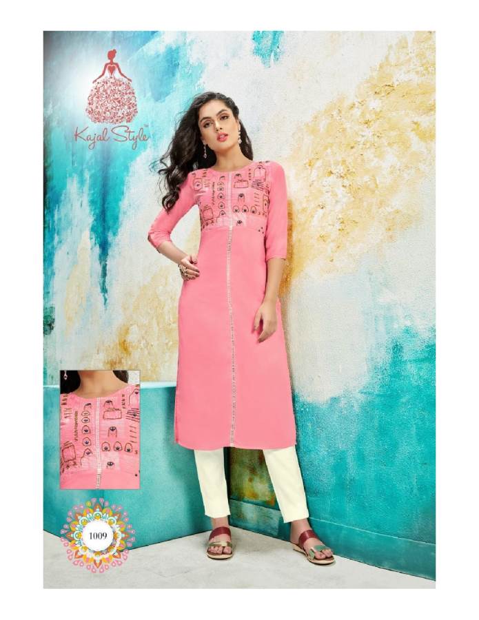 Kajal Style Presents Fashion Saga 1 Collection Of Muslin Classy Handwork Stylish Kurtis