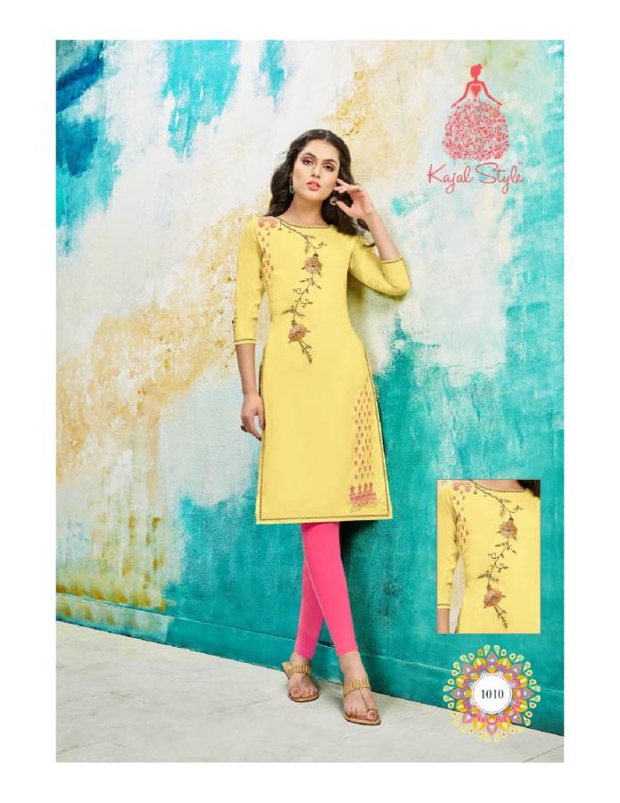 Kajal Style Presents Fashion Saga 1 Collection Of Muslin Classy Handwork Stylish Kurtis