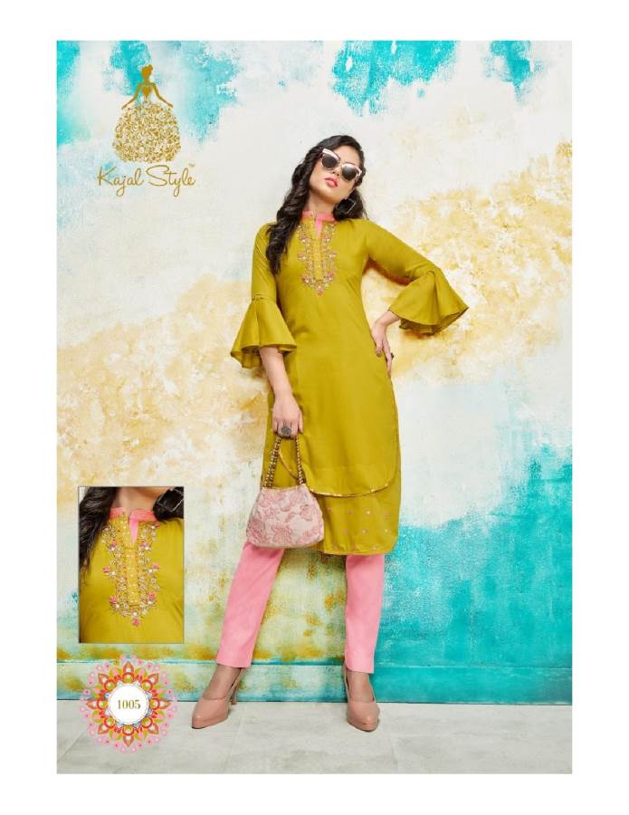 Kajal Style Presents Fashion Saga 1 Collection Of Muslin Classy Handwork Stylish Kurtis