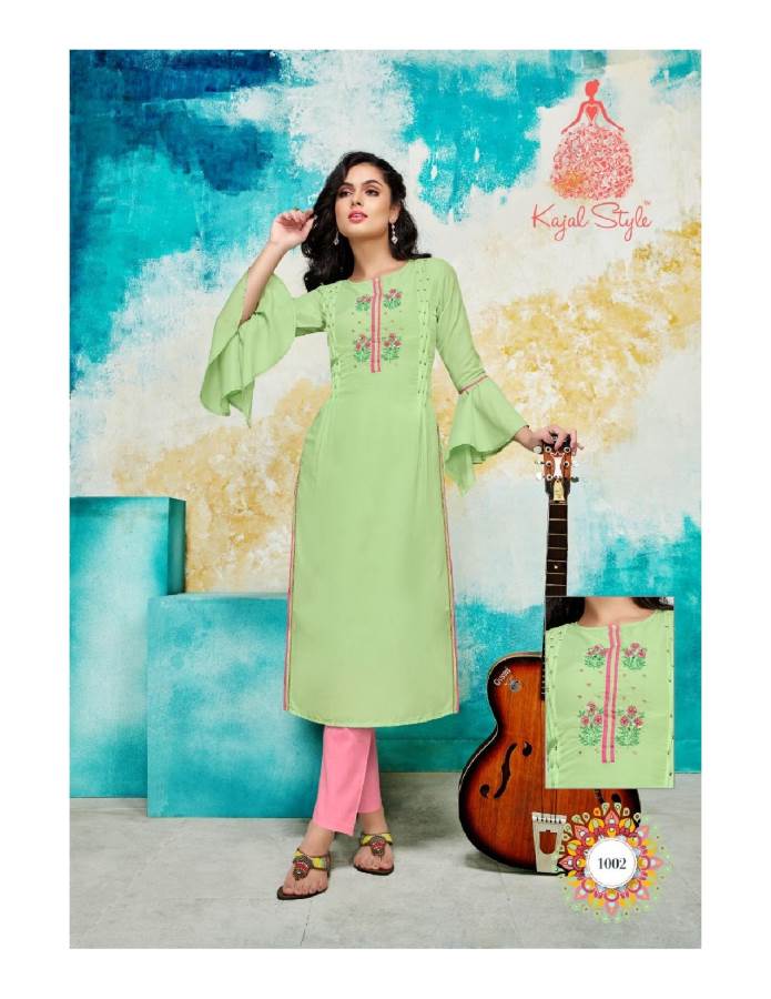 Kajal Style Presents Fashion Saga 1 Collection Of Muslin Classy Handwork Stylish Kurtis