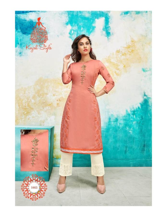 Kajal Style Presents Fashion Saga 1 Collection Of Muslin Classy Handwork Stylish Kurtis