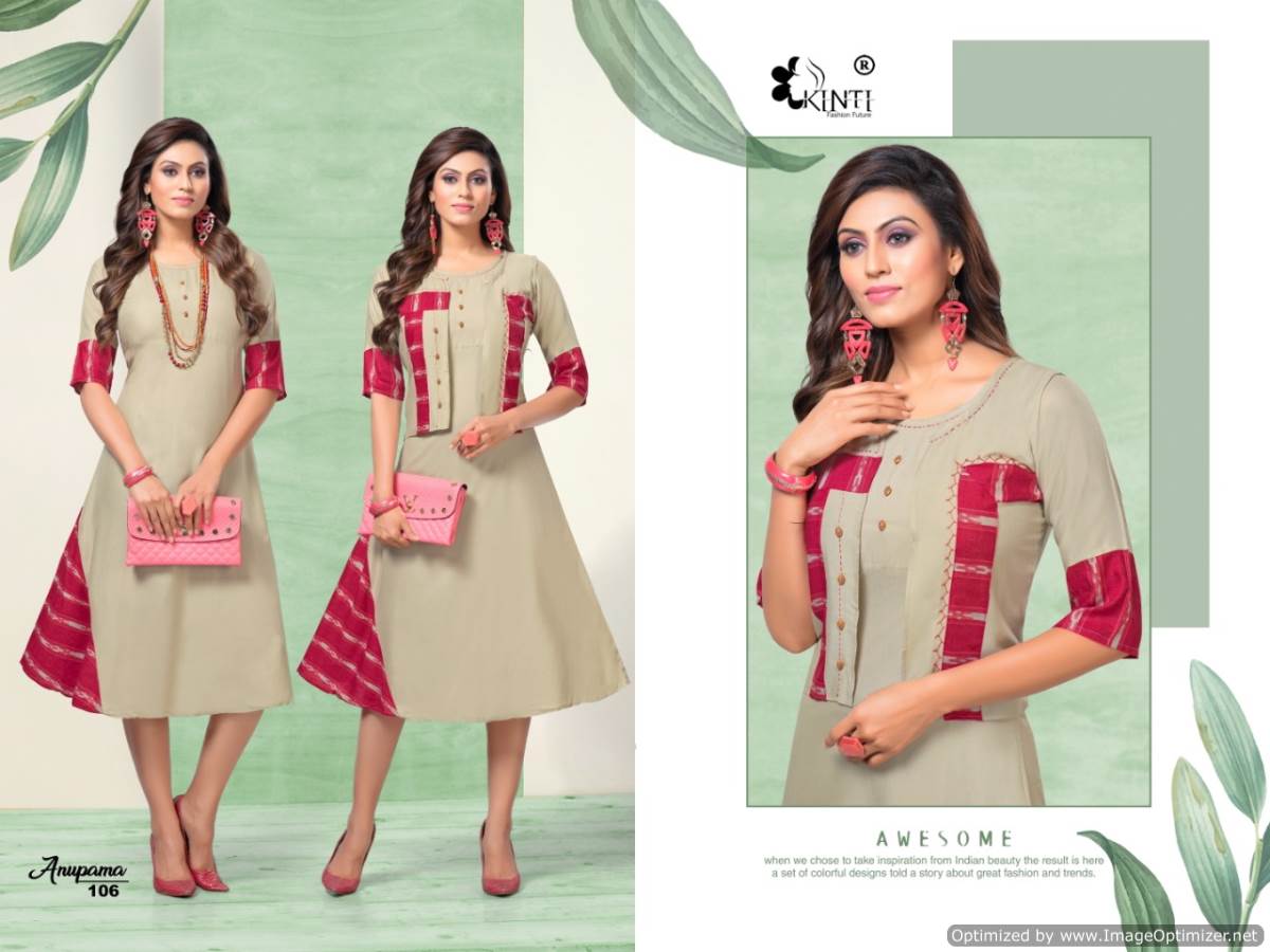 Kinti Presents Anupama Collection Of Heavy Rayon Printed Kurti With Koti