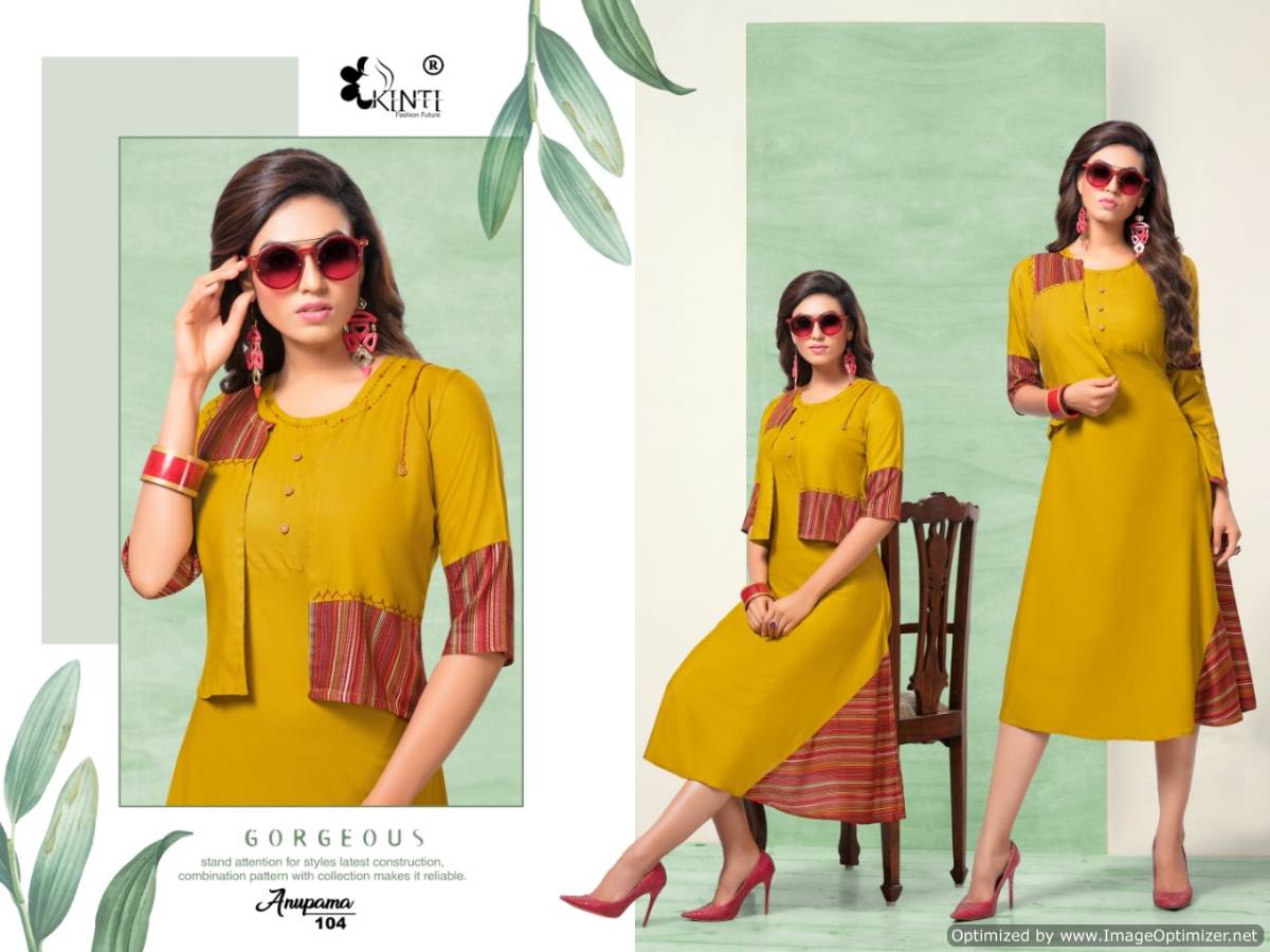 Kinti Presents Anupama Collection Of Heavy Rayon Printed Kurti With Koti
