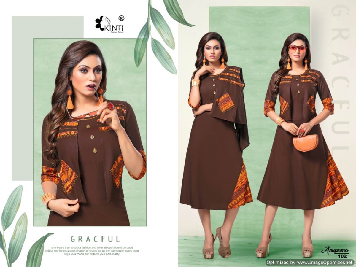 Kinti Presents Anupama Collection Of Heavy Rayon Printed Kurti With Koti