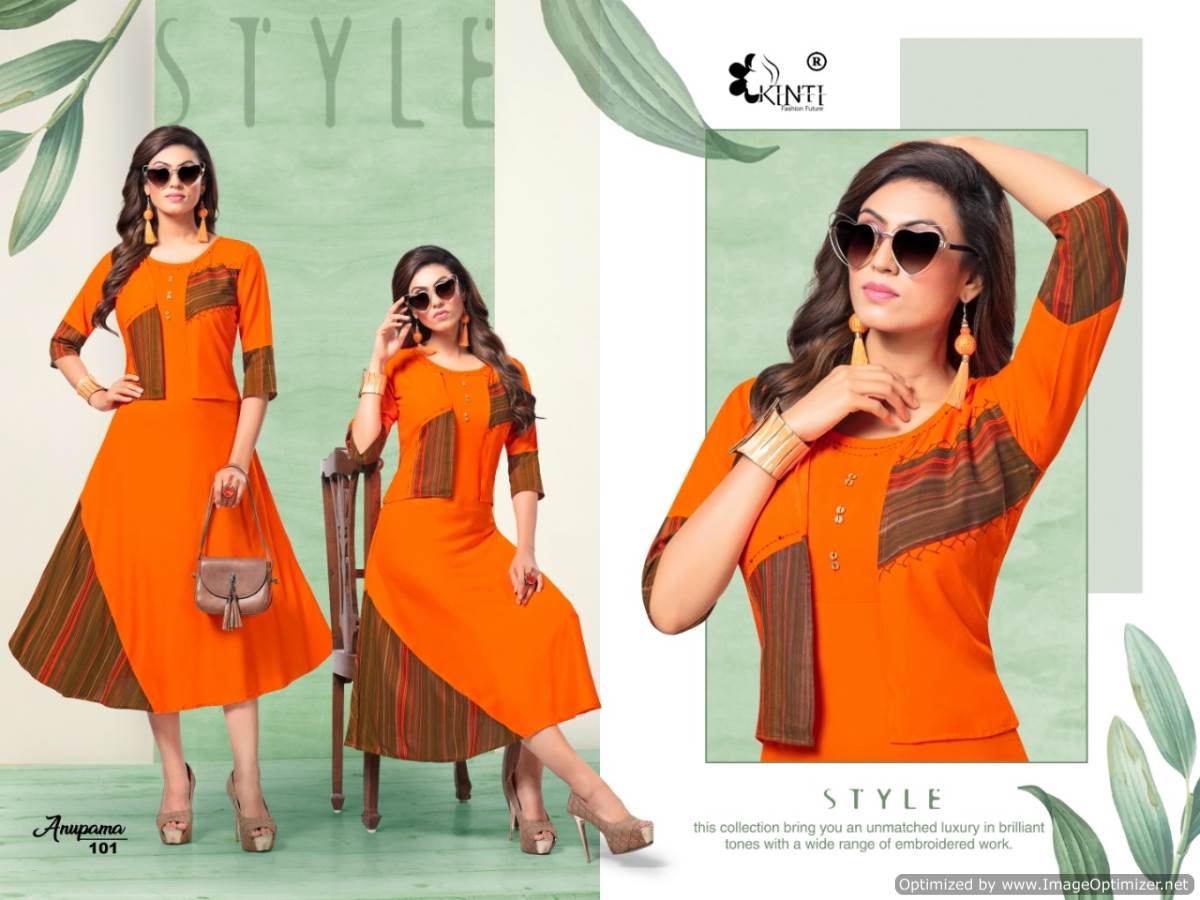 Kinti Presents Anupama Collection Of Heavy Rayon Printed Kurti With Koti