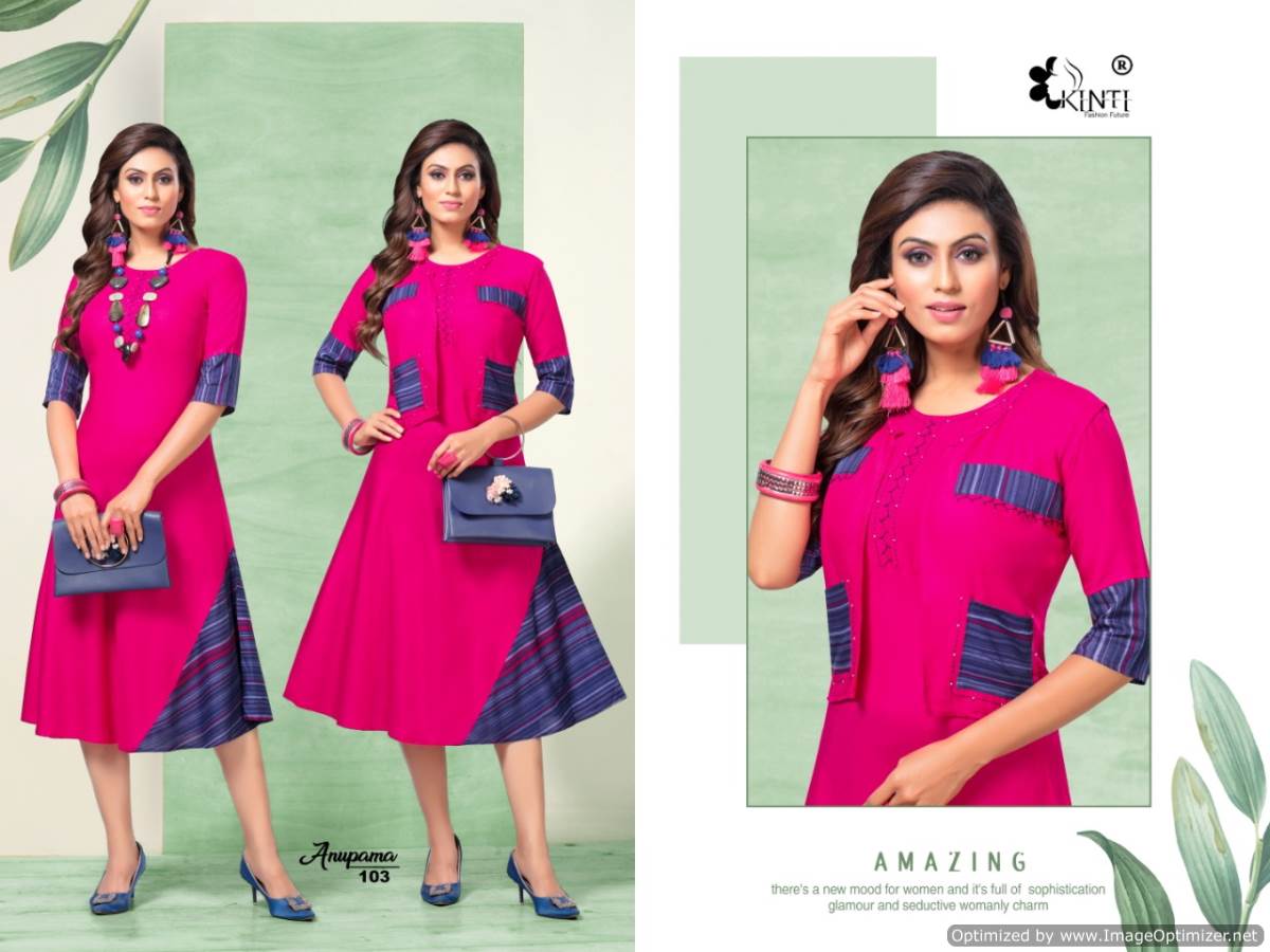 Kinti Presents Anupama Collection Of Heavy Rayon Printed Kurti With Koti