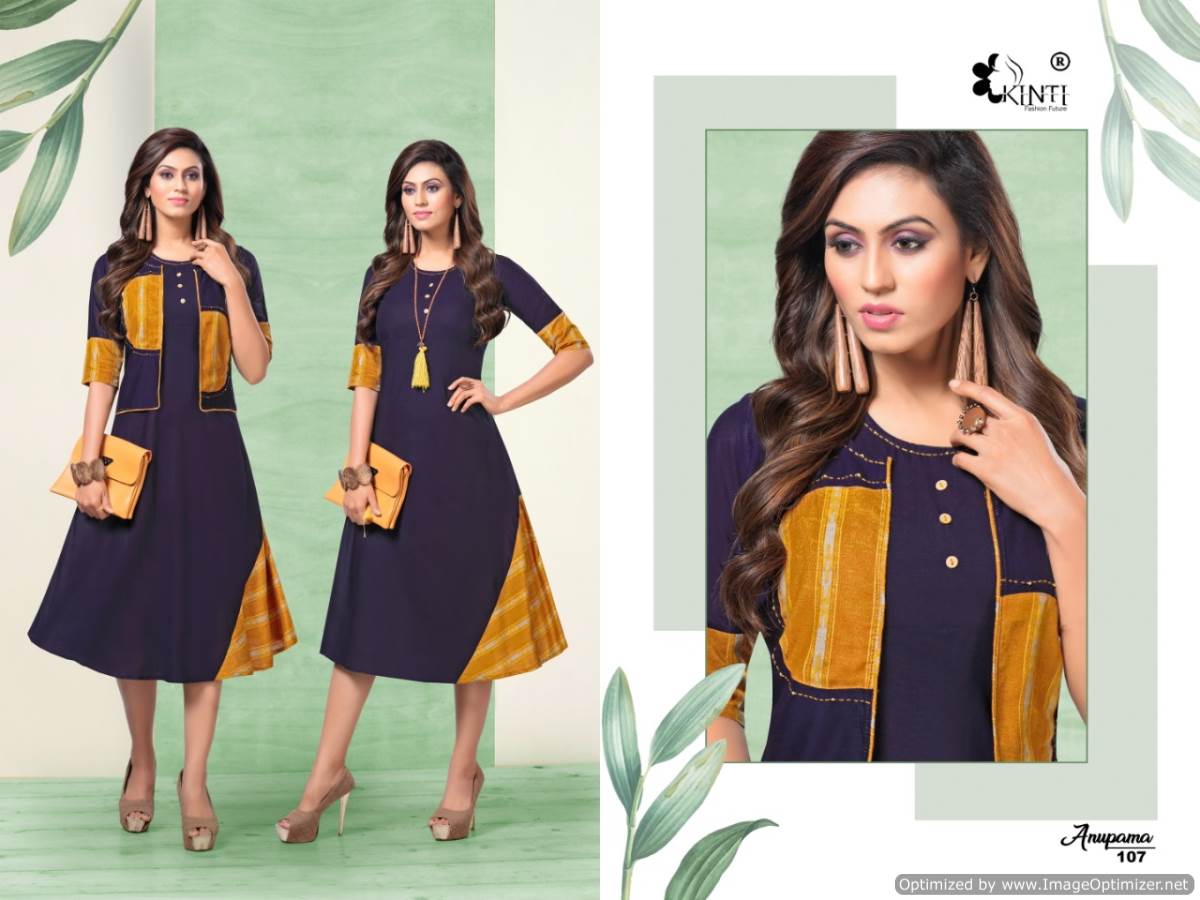 Kinti Presents Anupama Collection Of Heavy Rayon Printed Kurti With Koti