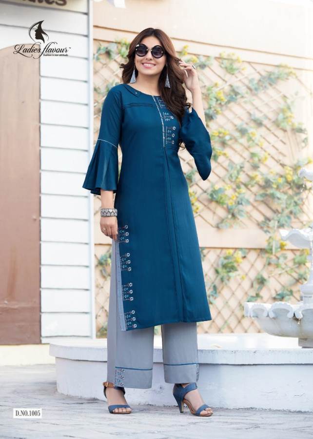Ladies Flavour Presents Ginni Collection Of Modern Fancy Kurti With Bottom