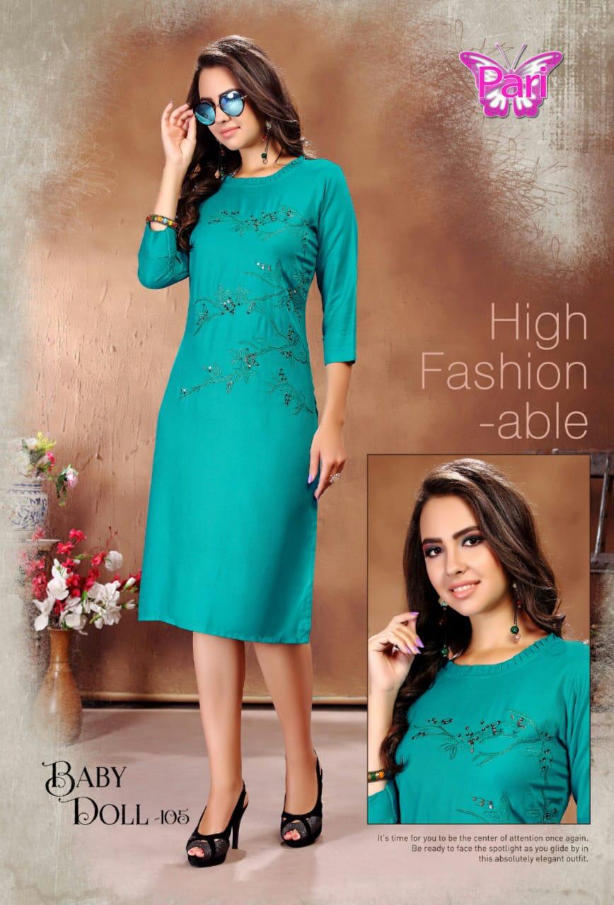 Pari Presents Babydoll Collection Of Heavy Rayon Stylish Designer Kurtis