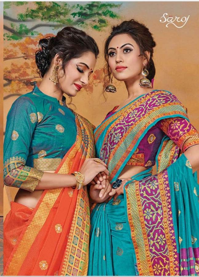 Saroj Presents Shaurya 2 Collection Of Weving Silk Festive Wear Sarees