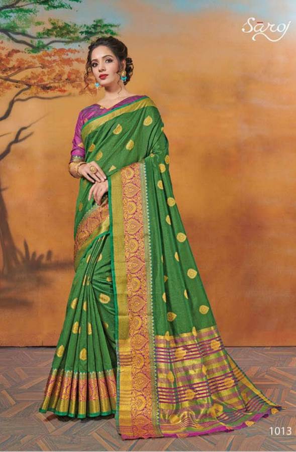 Saroj Presents Shaurya 2 Collection Of Weving Silk Festive Wear Sarees