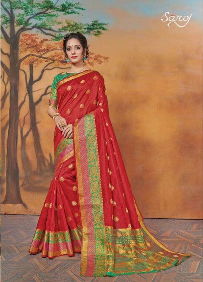 Saroj Presents Shaurya 2 Collection Of Weving Silk Festive Wear Sarees