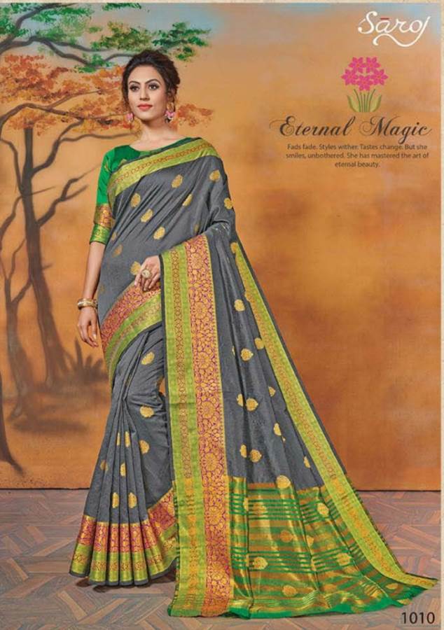 Saroj Presents Shaurya 2 Collection Of Weving Silk Festive Wear Sarees