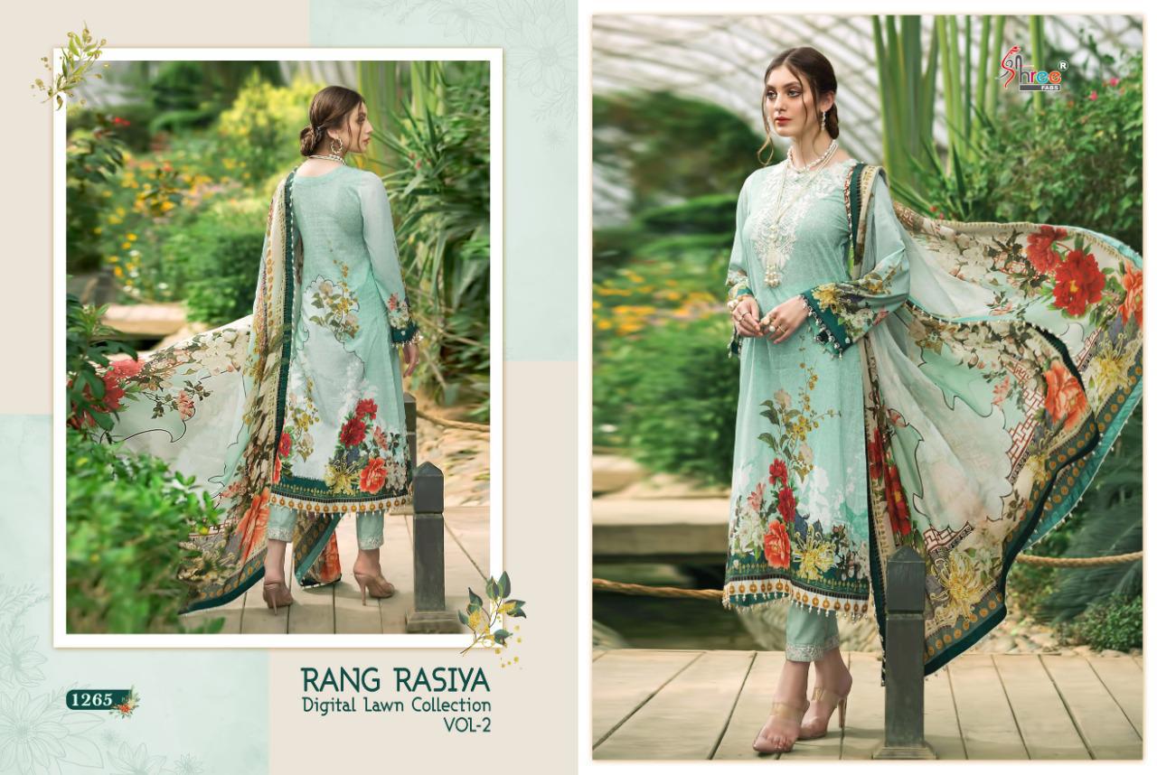 Shree Presents Rang Rasiya Digital Lawn Collection 2 Of Jam Cotton Print & Embroidered Pakistani Suits