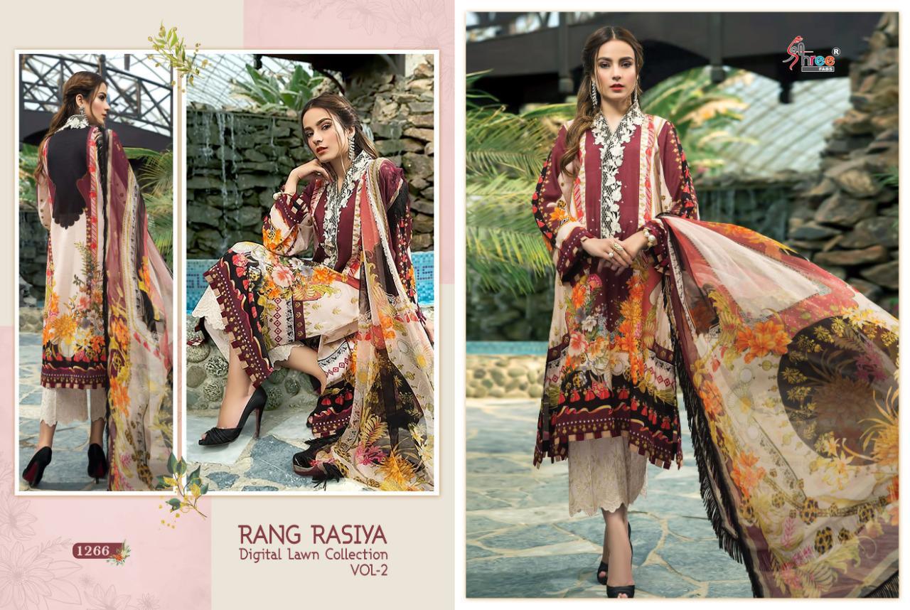 Shree Presents Rang Rasiya Digital Lawn Collection 2 Of Jam Cotton Print & Embroidered Pakistani Suits