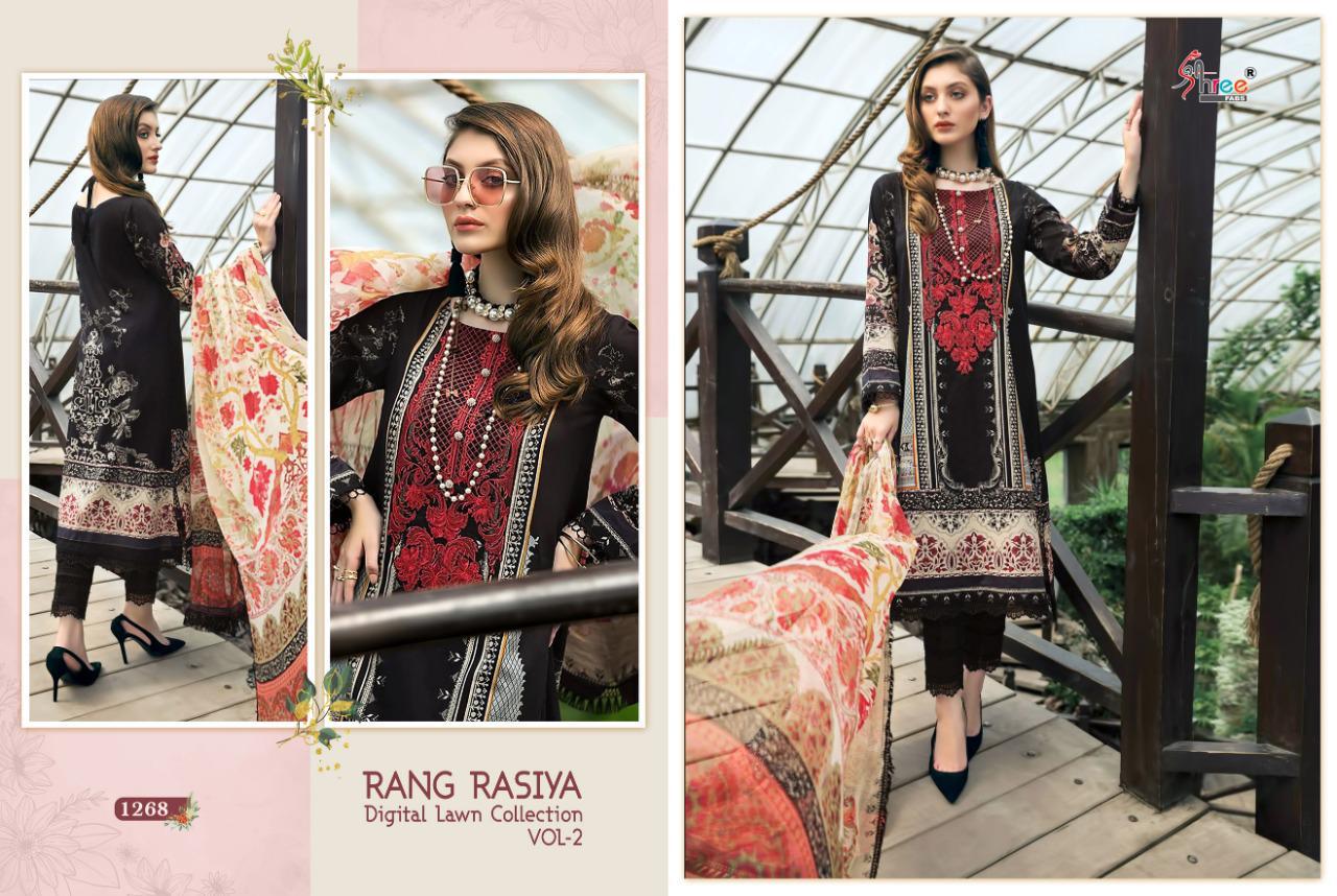 Shree Presents Rang Rasiya Digital Lawn Collection 2 Of Jam Cotton Print & Embroidered Pakistani Suits
