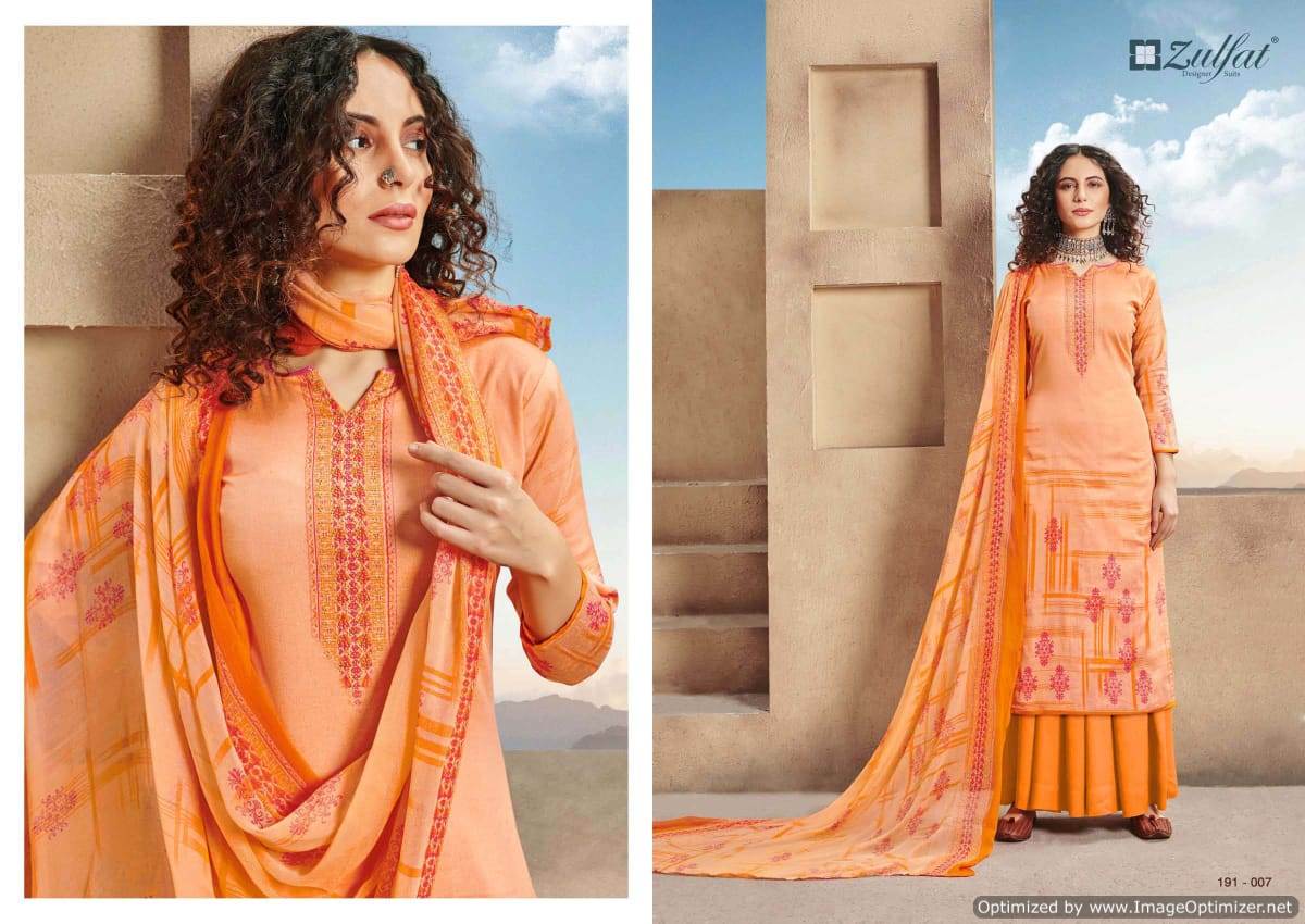 Zulfat Presents Revaa Collection Of Digital Printed Pure Jam Cotton Dress Materials