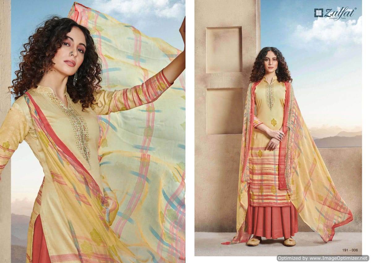 Zulfat Presents Revaa Collection Of Digital Printed Pure Jam Cotton Dress Materials