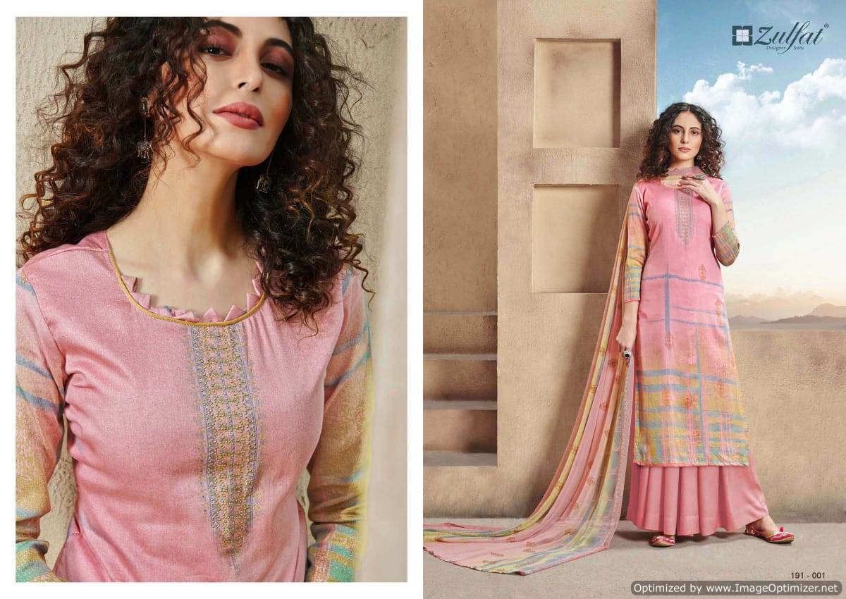 Zulfat Presents Revaa Collection Of Digital Printed Pure Jam Cotton Dress Materials