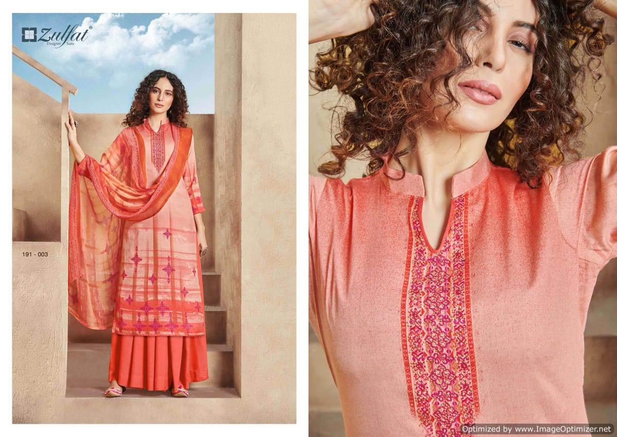 Zulfat Presents Revaa Collection Of Digital Printed Pure Jam Cotton Dress Materials
