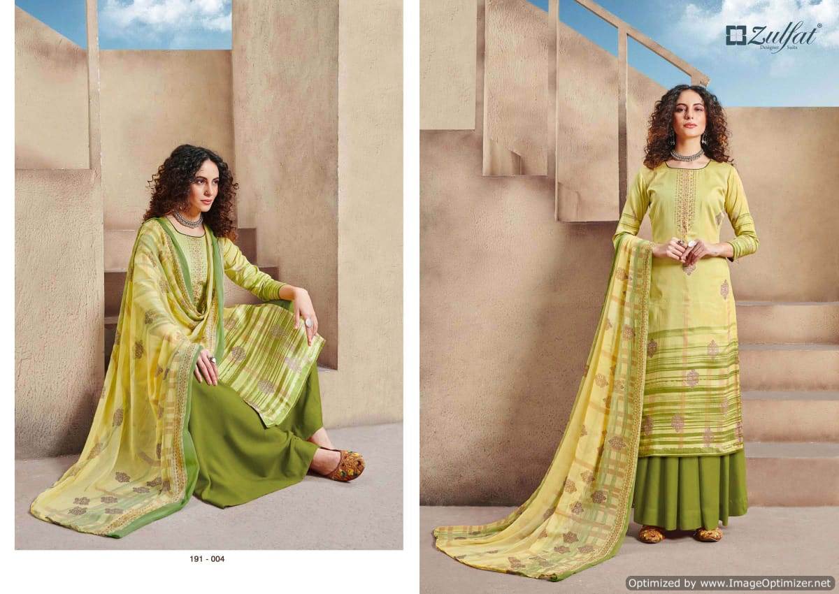 Zulfat Presents Revaa Collection Of Digital Printed Pure Jam Cotton Dress Materials