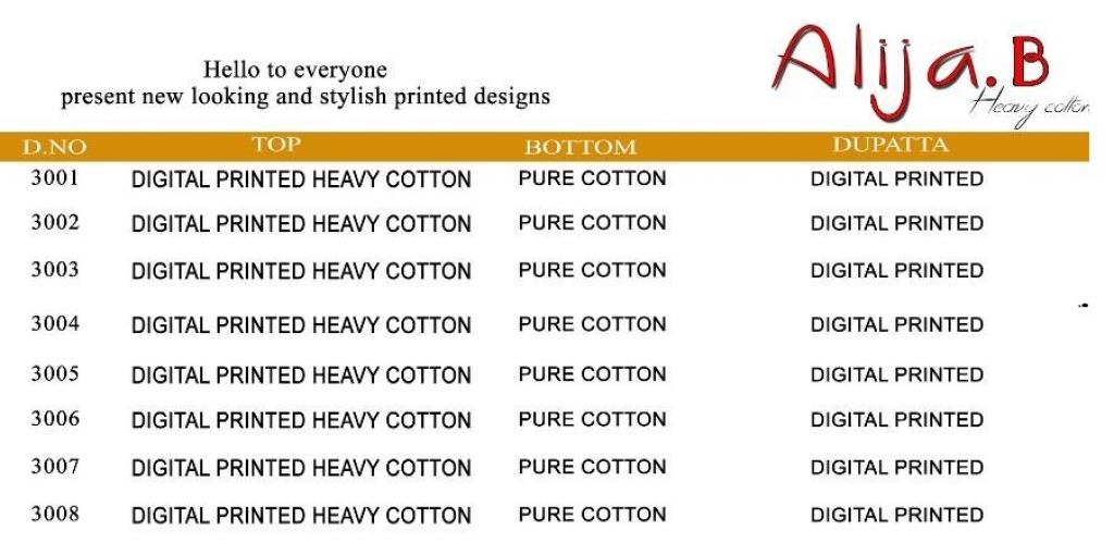 Alija B Presents Cotton Karachi Dress Material