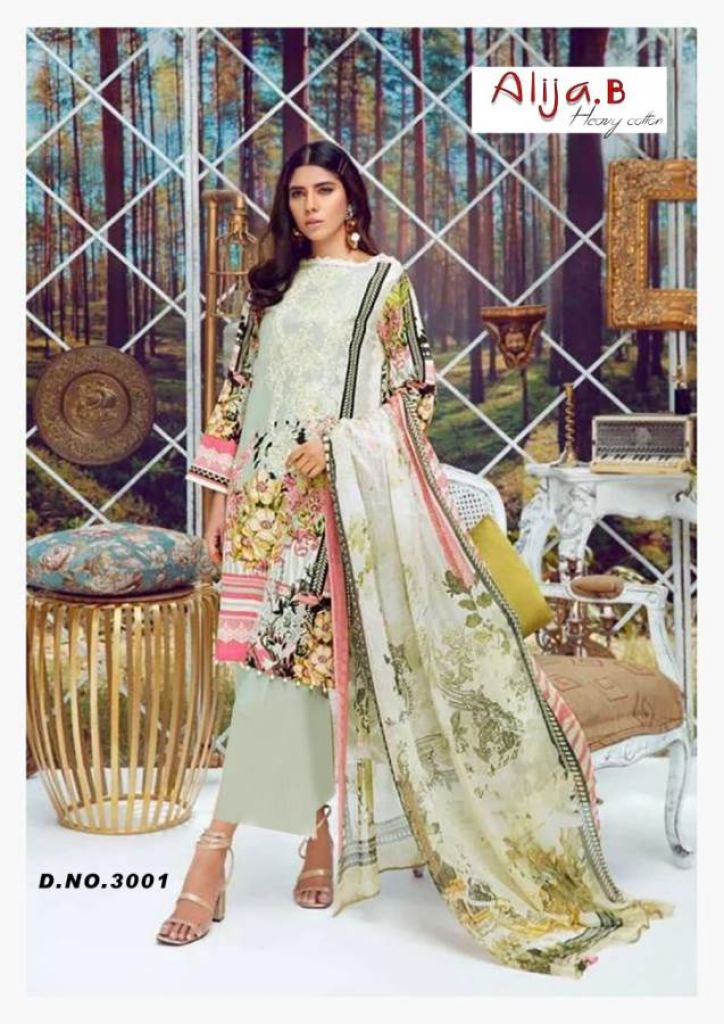 Alija B Presents Cotton Karachi Dress Material