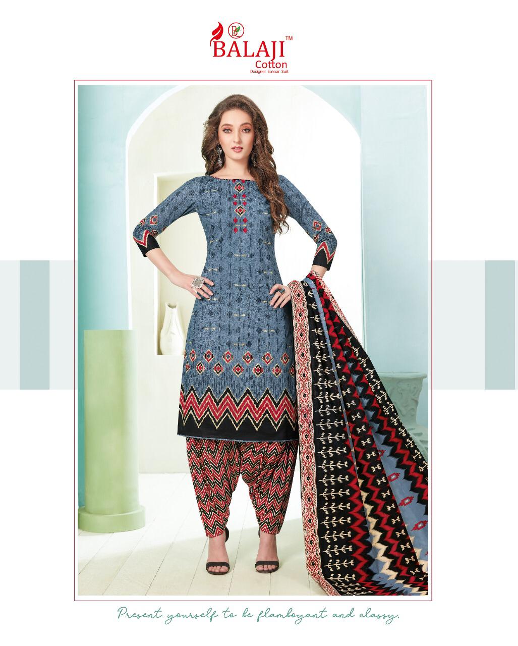 Balaji Presents Kumkum  Vol 23 Printed Dress Material
