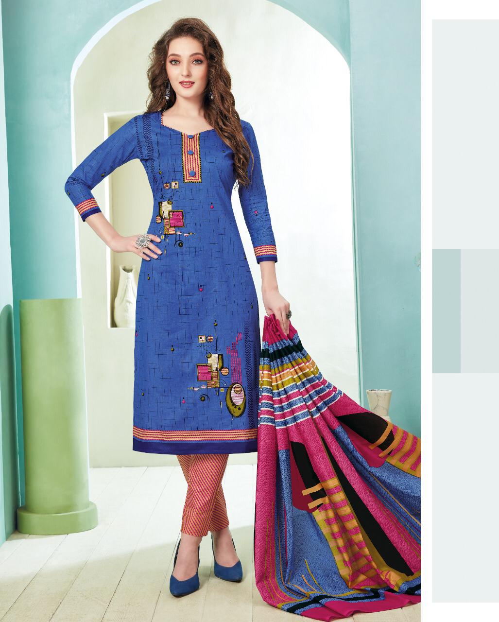 Balaji Presents Kumkum  Vol 23 Printed Dress Material