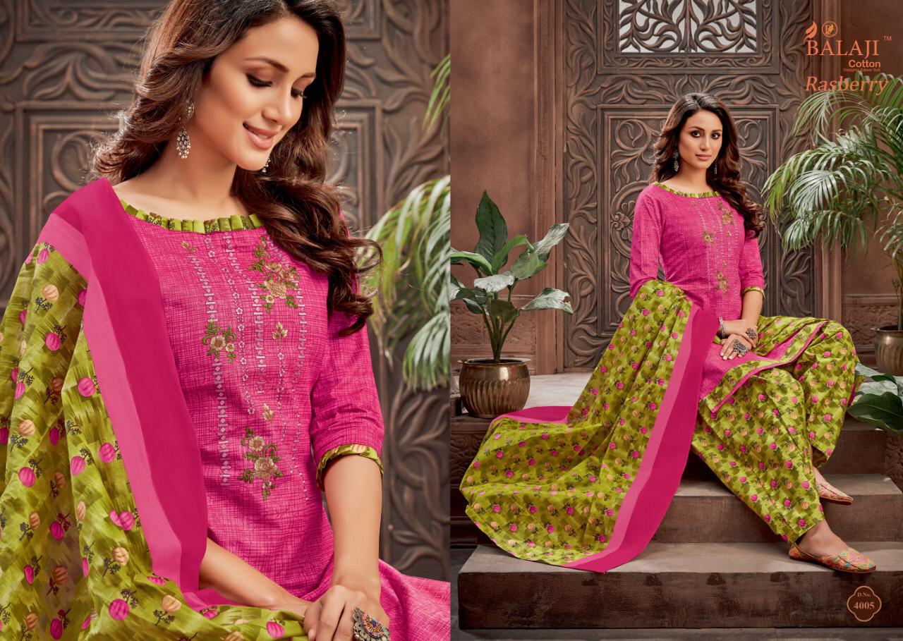 Balaji  Presents Rasberry Patiyala Vol 4 Printed  Dress Material