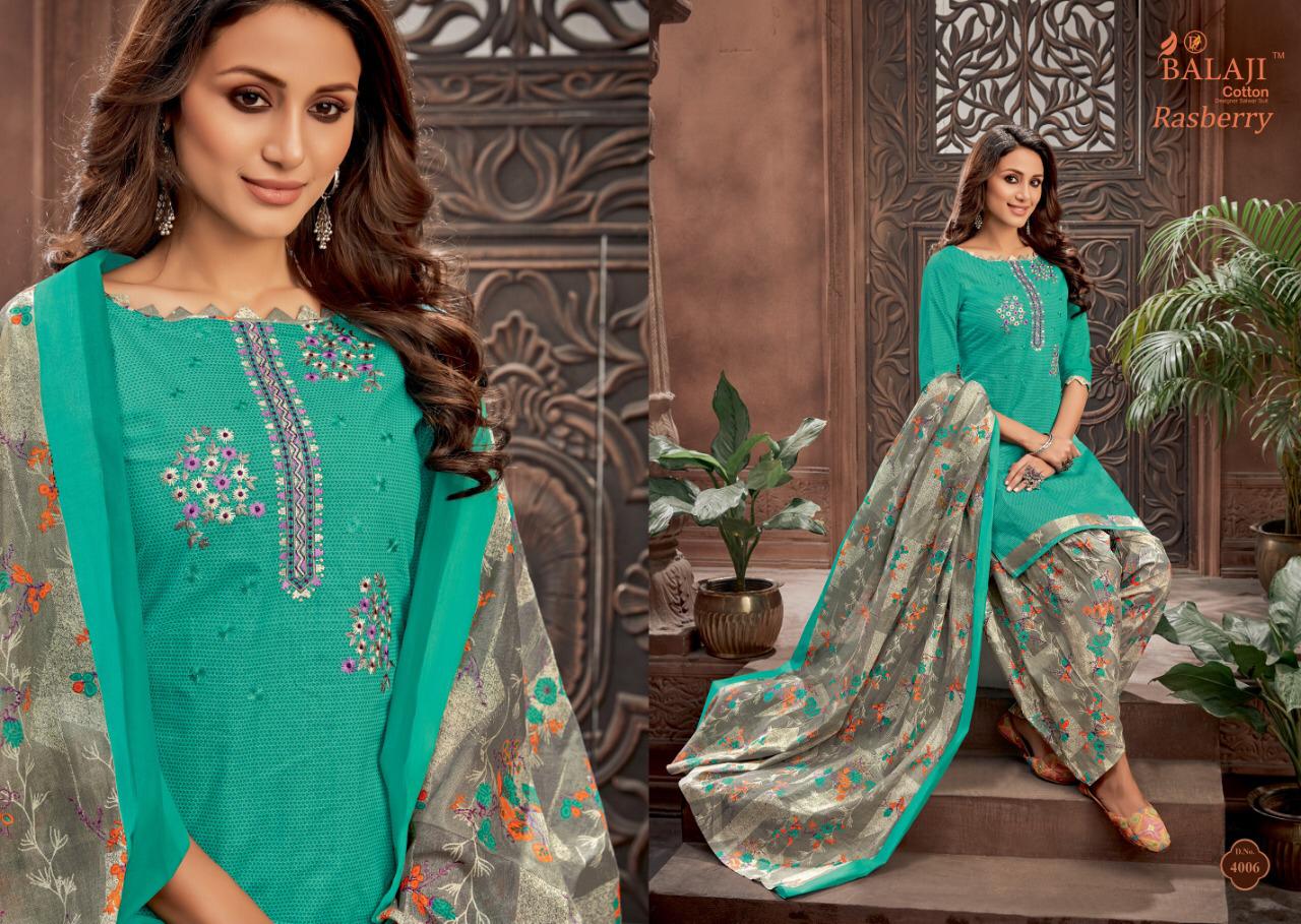 Balaji  Presents Rasberry Patiyala Vol 4 Printed  Dress Material