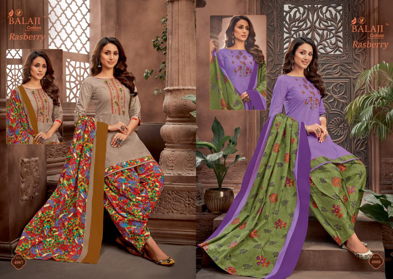 Balaji  Presents Rasberry Patiyala Vol 4 Printed  Dress Material