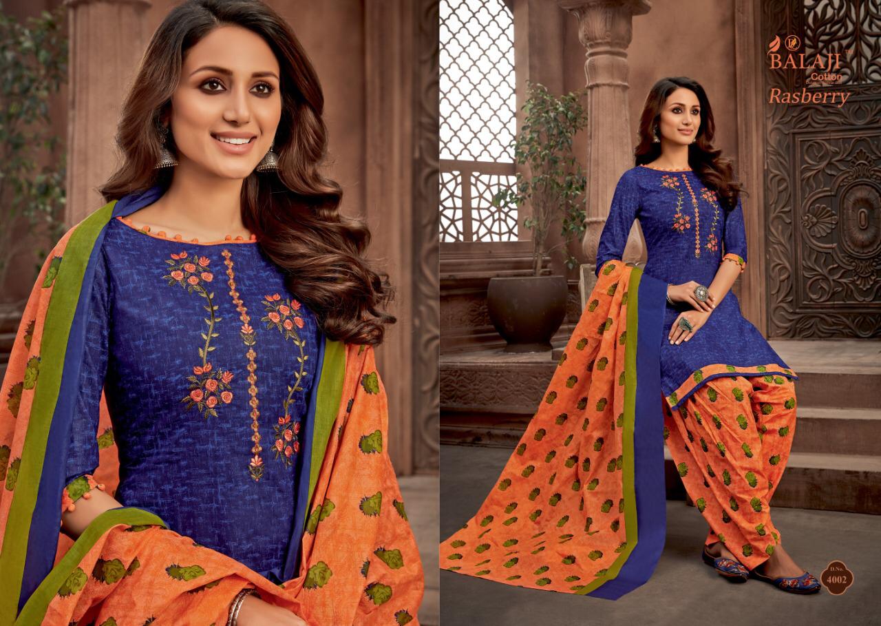 Balaji  Presents Rasberry Patiyala Vol 4 Printed  Dress Material
